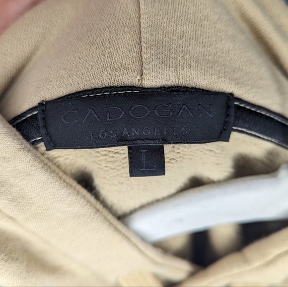 Cadogan LA Mens Beige Hoodie size men's Large - Picture 6 of 6